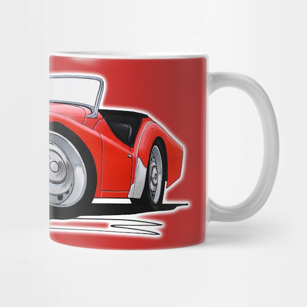 Triumph TR3A Red by y30man5